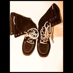 SPERRY TOPSIDER HIGH TOP LACED MID CALF BOOTS